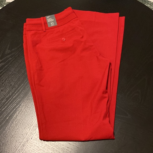 The Limited Pants - The Limited Cassidy Bootcut Fit Red Dress Pants